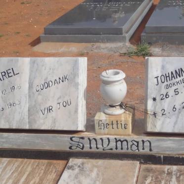 SNYMAN Sarel 1918-1983 &amp; Johanna 1924-2009