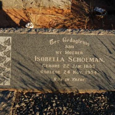 SCHOEMAN Isobella 1865-1954