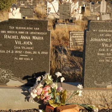 VILJOEN Johannes Jacobus 1887-1961 &amp; Rachel Anna Maria VILJOEN 1892-1980
