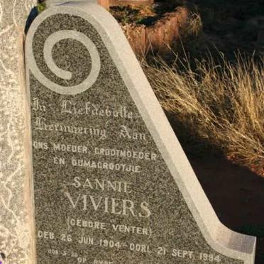 VIVIERS Sannie nee VENTER 1904-1994