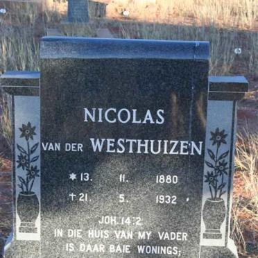 WESTHUIZEN Nicolas, van der 1880-1932