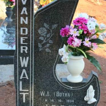 WALT W.A., van der nee BOTHA 1934-2000