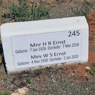 ERNST H.R. 1926-2018 &amp; W.S. 1930-2020