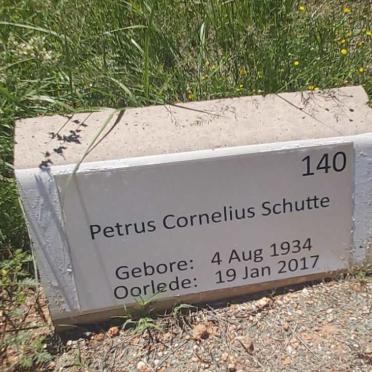 SCHUTTE Petrus Cornelius 1934-2017