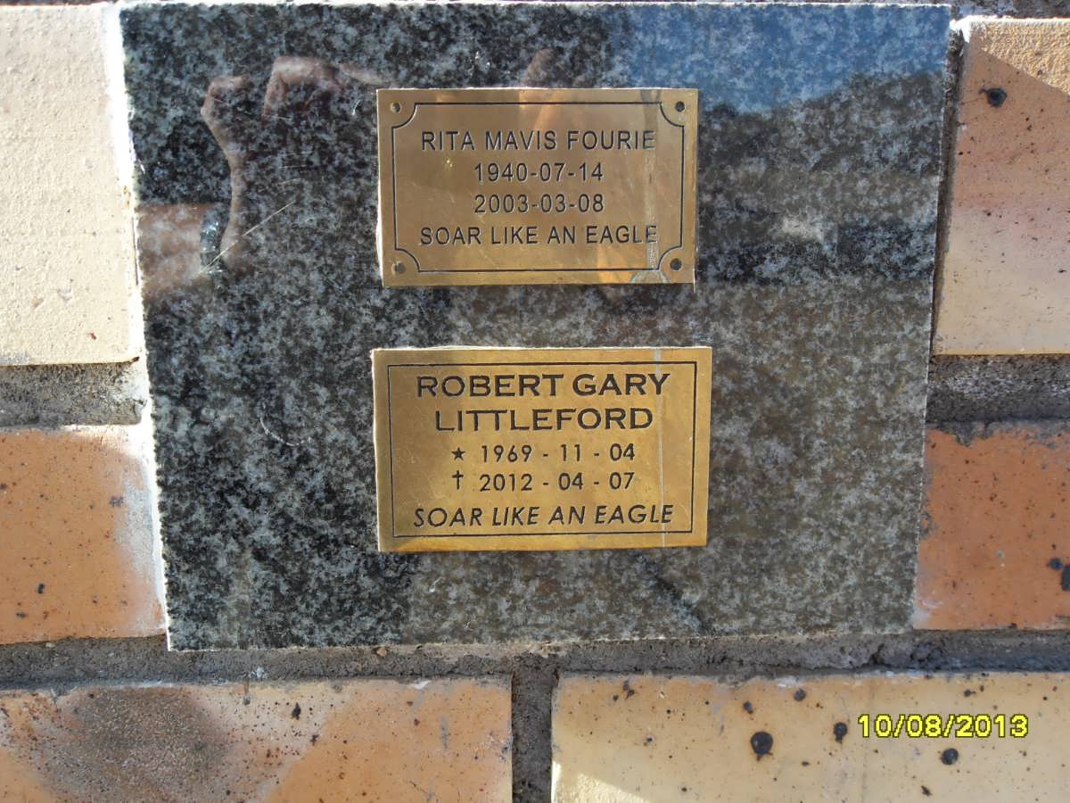 FOURIE Rita Mavis 1940-2003 :: LITTLEFORD Robert Gary 1969-2012 