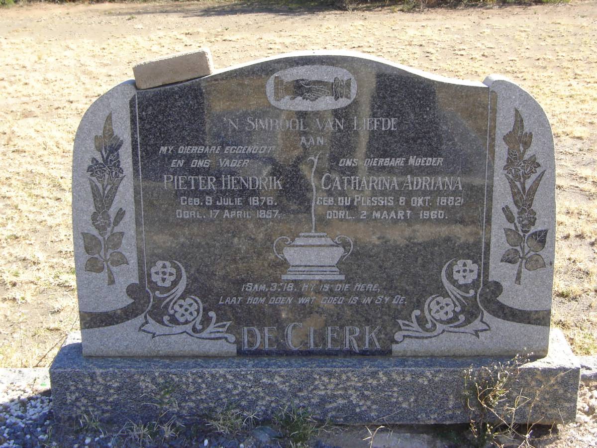 CLERK Pieter Hendrik, de 1876-1957 &amp; Catharina Adriana DU PLESSIS 1882-1960