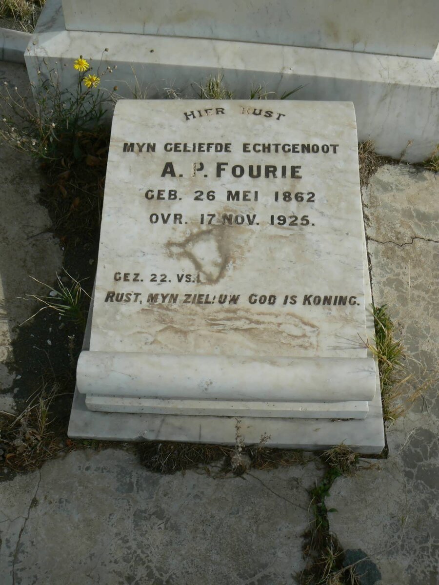 FOURIE A.P. 1862-1925