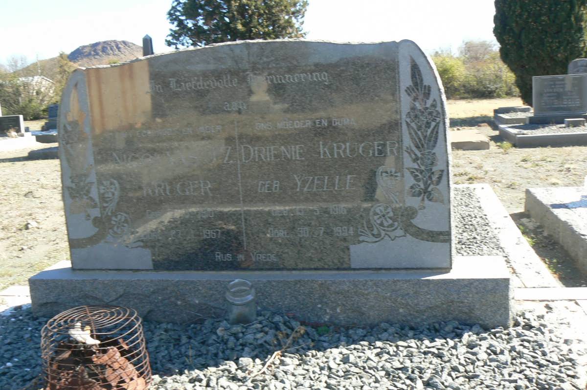 KRUGER Nicolaas J.Z. 1910-1967 &amp; Drienie YZELLE 1916-1994