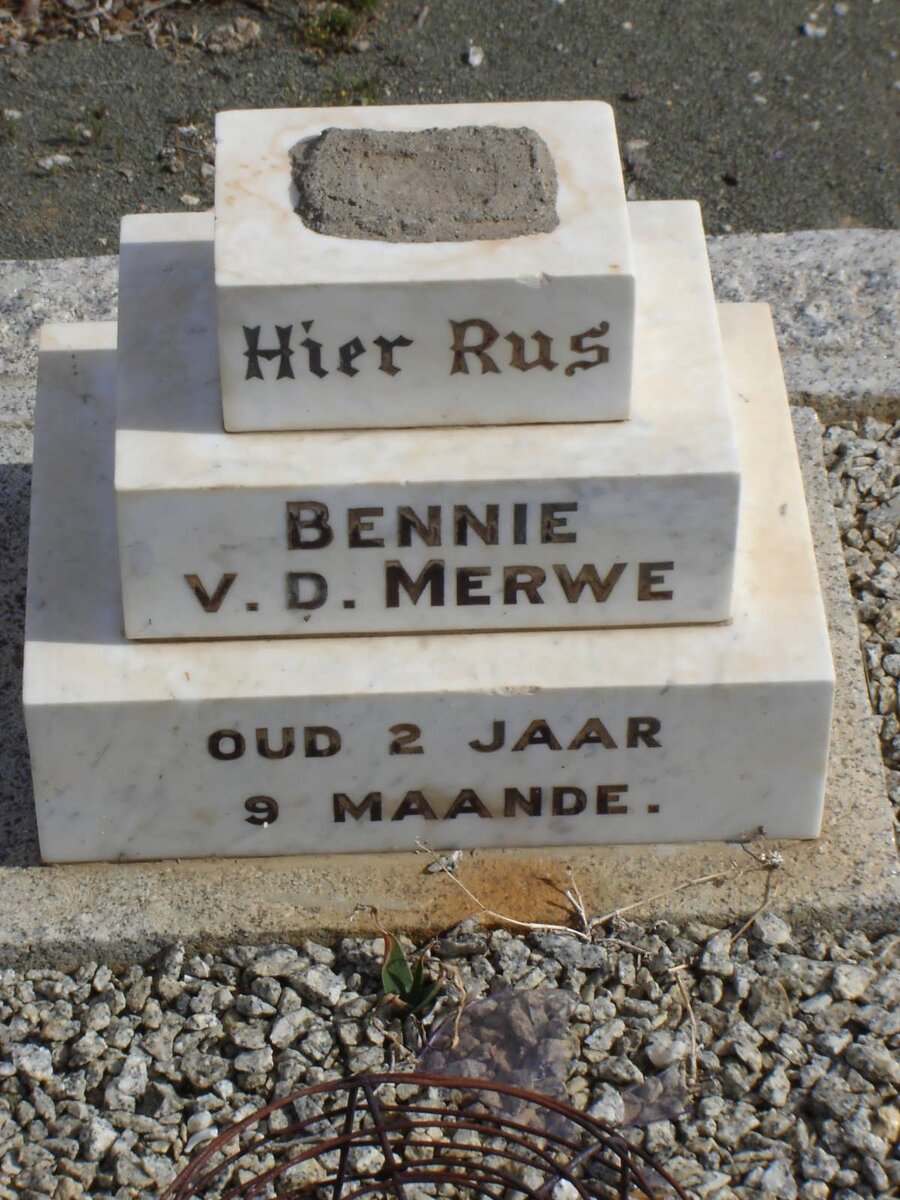 MERWE Bennie, v.d.