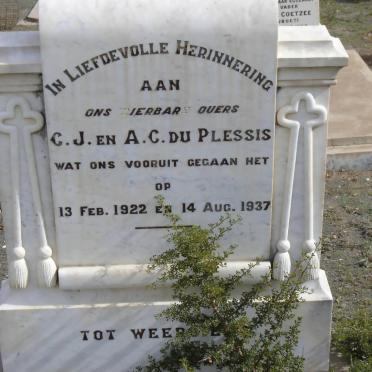 PLESSIS C.J., du 1922 &amp; A.C. -1937