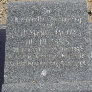 PLESSIS Hendrik Jacob, du 1895-1962