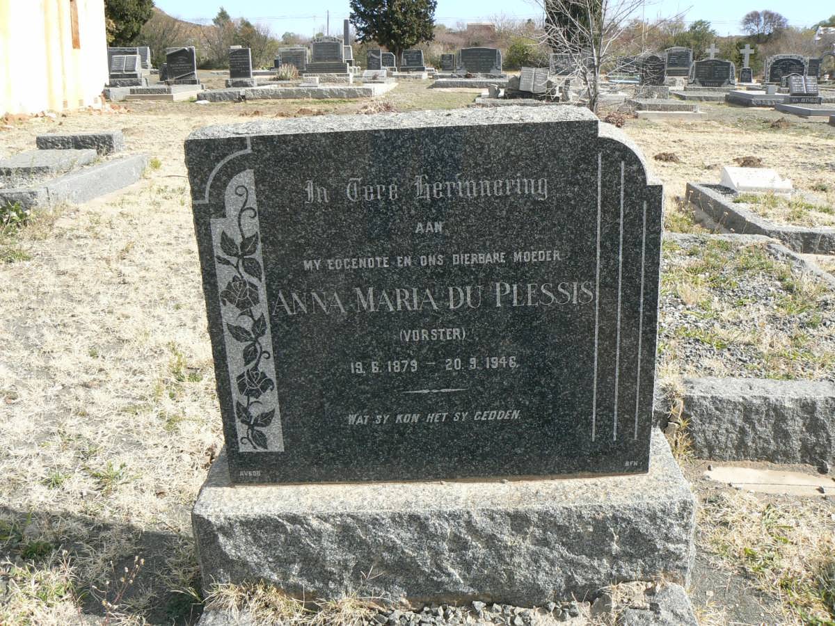 PLESSIS Anna Maria, du nee VORSTER 1879-1946