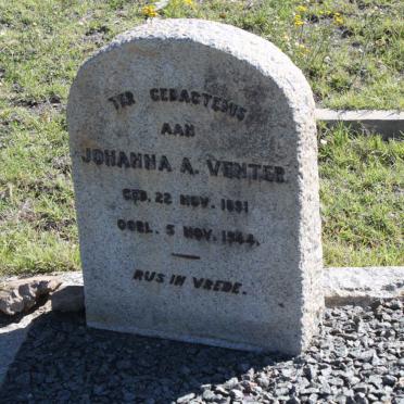 VENTER Johanna A. 1891-1944