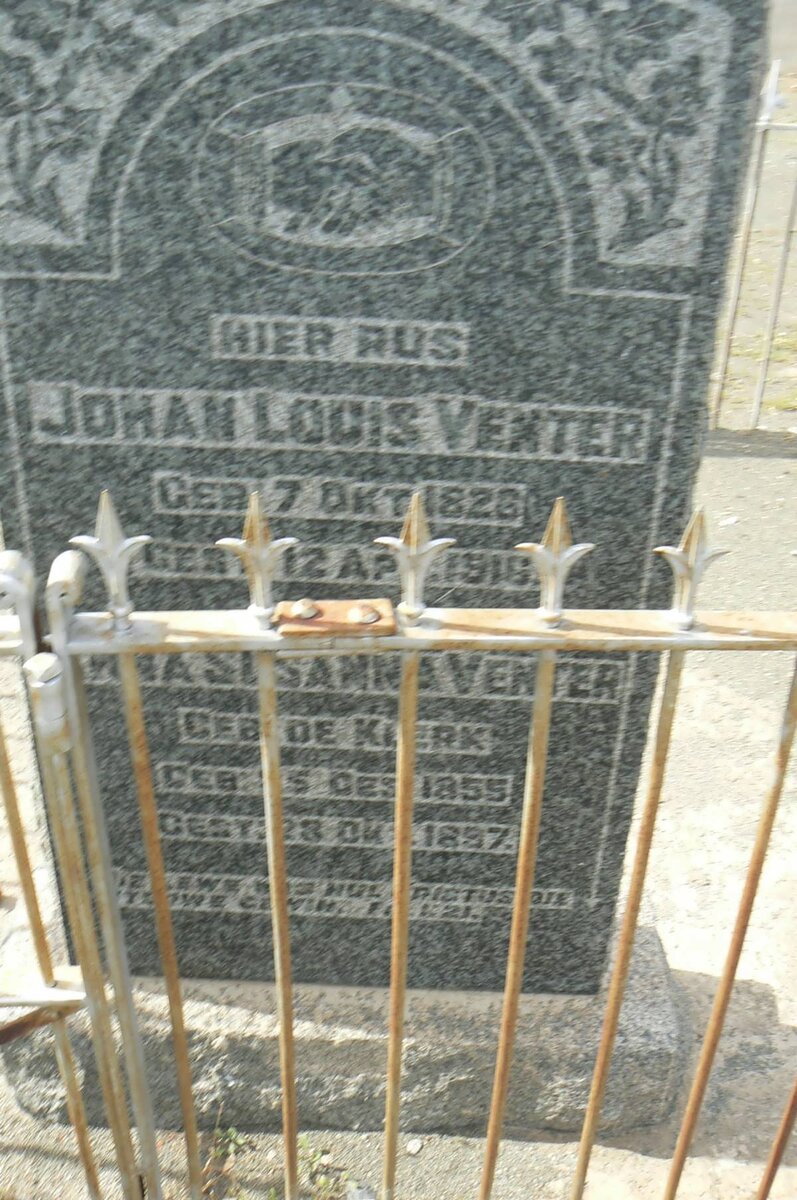 VENTER Johan Louis 1826-1916 &amp; Anna Susanna DE KLERK 1855-1897