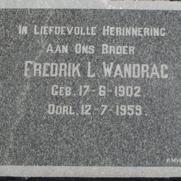 WANDRAG Fredrik L. 1902-1959