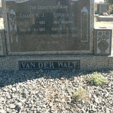 WALT Tjaart N.J., van der 1882-1963 &amp; Louisa A. WANDRAG 1893-1963