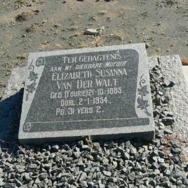 WALT Elizabeth Susanna, van der nee FOURIE 1885-1954