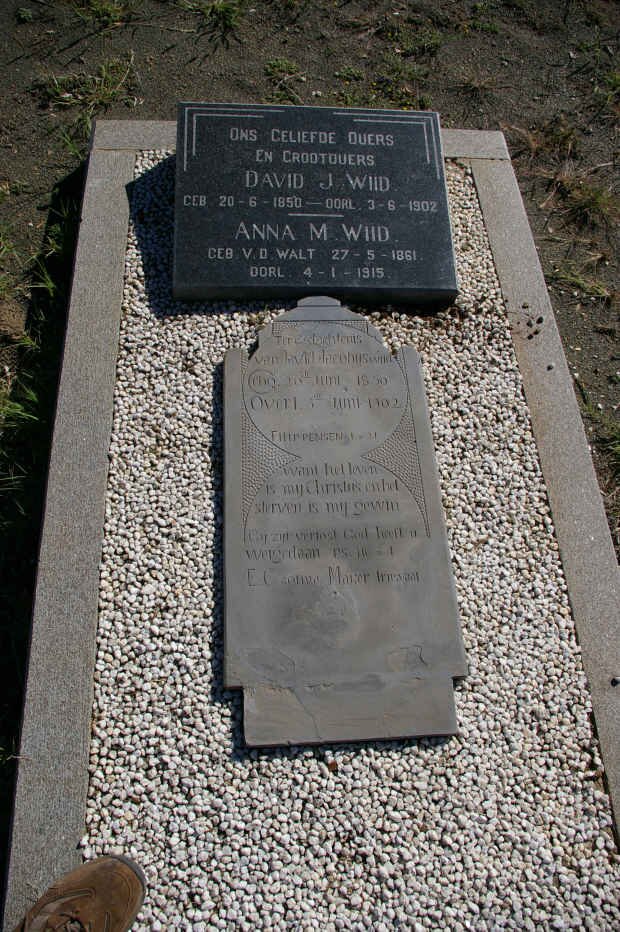 WIID David J. 1850-1902 &amp; Anna M. V.D. WALT 1861-1915 :: WIID David Jacobus 1850-1902