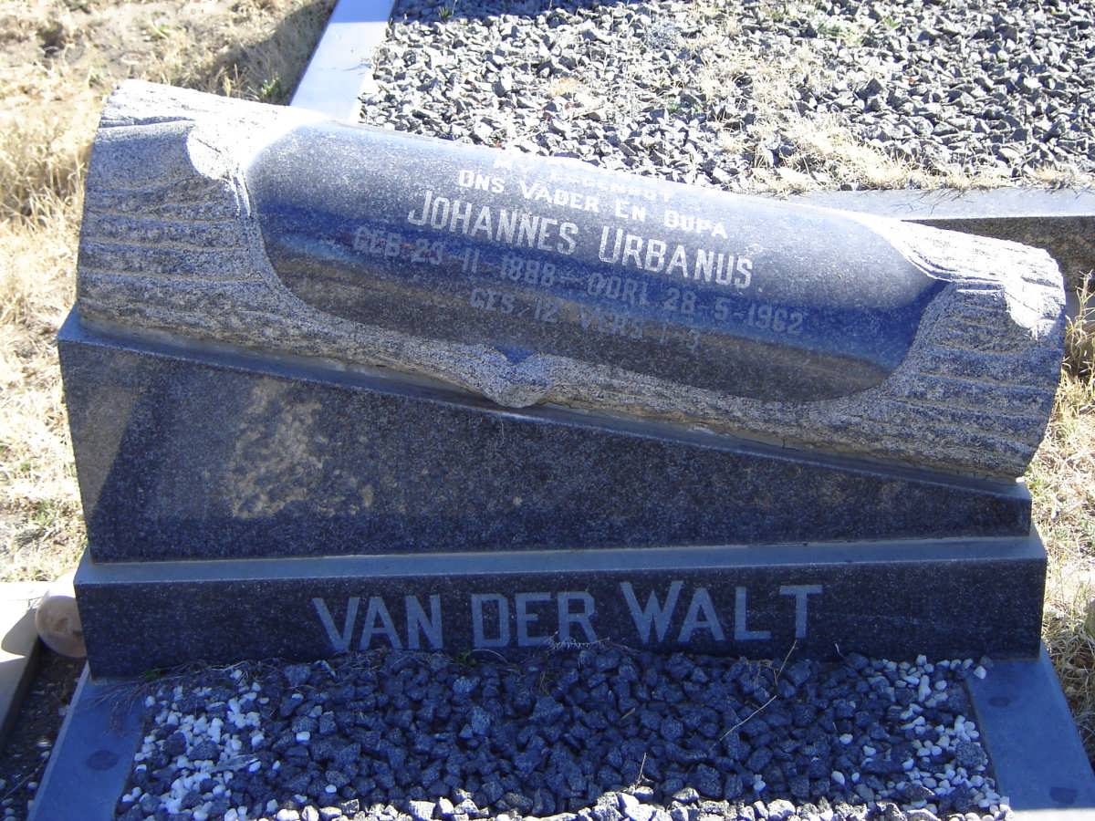WALT Johannes Urbanus, van der 1888-1962