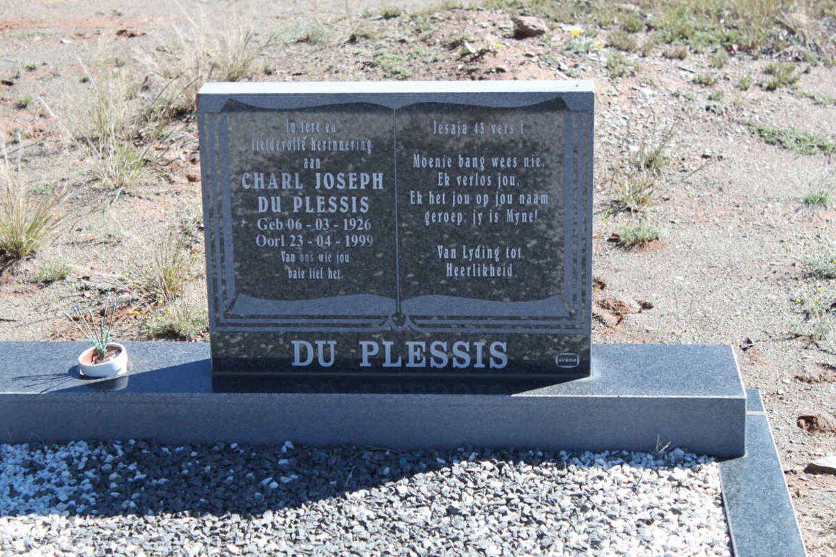 PLESSIS Charl Joseph, du 1926-1999  