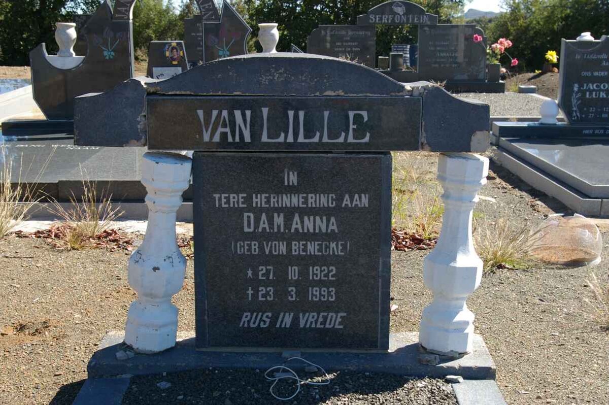 LILLE D.A.M., van nee VON BENECKE 1922-1993