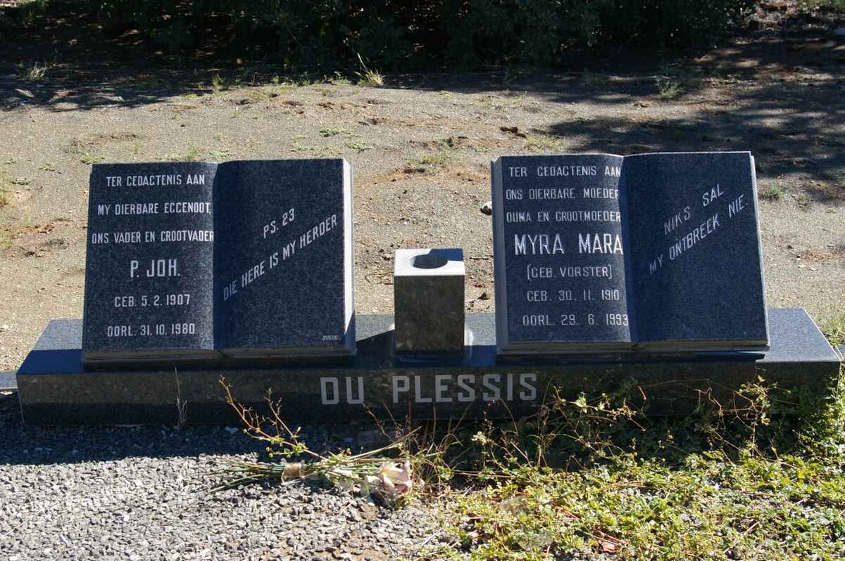 PLESSIS P. Joh., du 1907-1980 &amp; Myra Maria VORSTER 1910-1993
