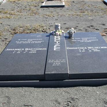 COETZEE Johannes Marthinus 1912-1995 &amp; Dorothea Wilhelmina 1918-2001