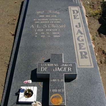 JAGER Louwrens Jakob, de 1921-1993 &amp; A.L.S. VENTER 1924-1989