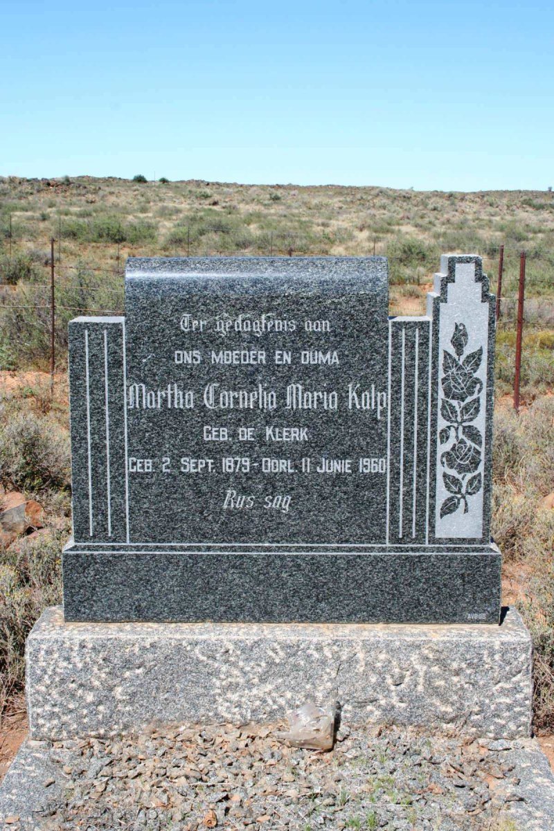 KALP Martha Cornelia Maria nee DE KLERK 1879-1960