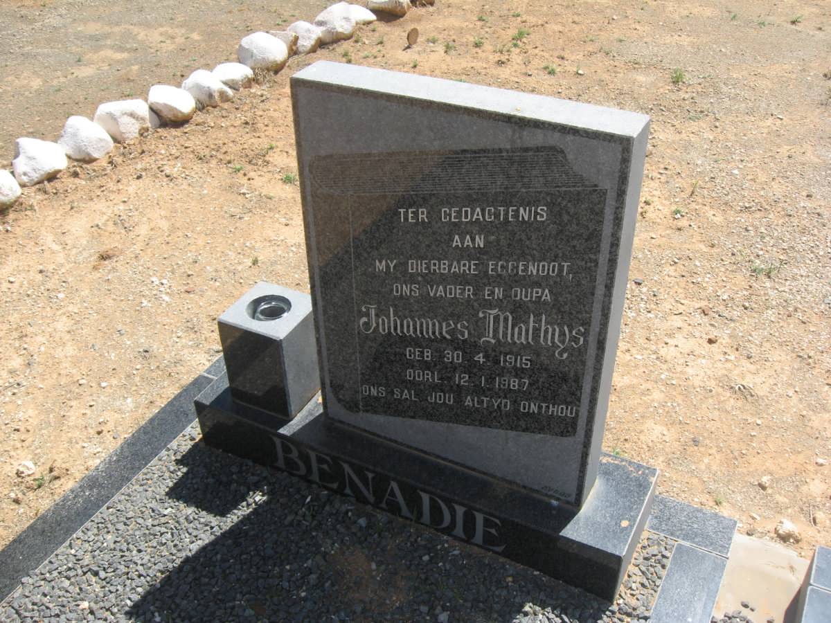 BENADIE Johannes Mathys 1915-1987