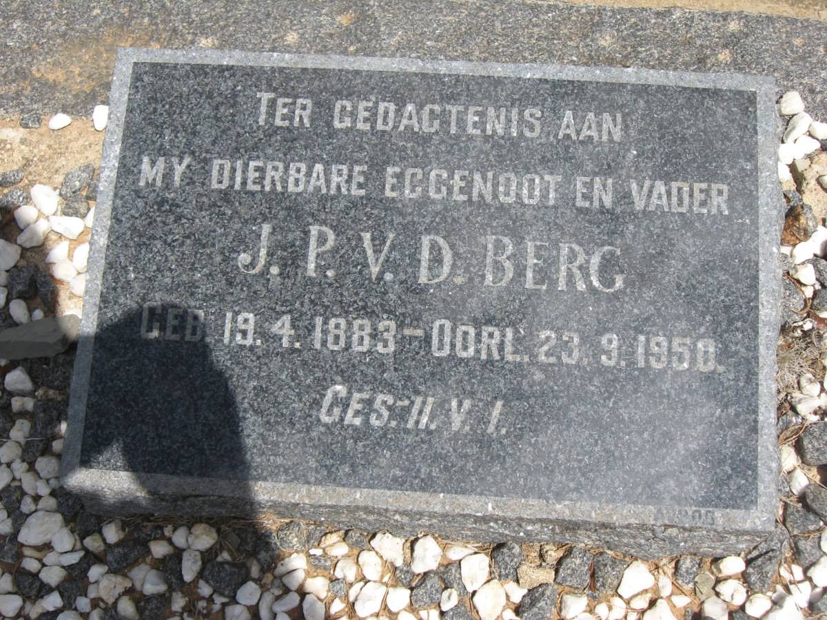 BERG J.P., v.d. 1883-1950