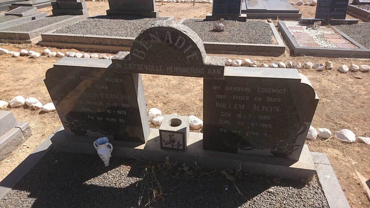 BENADIE Willem Alwyn 1886-1965 &amp; Cornelia Francina BENADIE 1891-1979