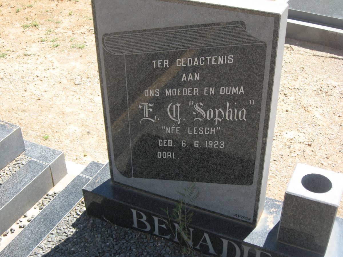 BENADIE E.C. nee LESCH 1923-