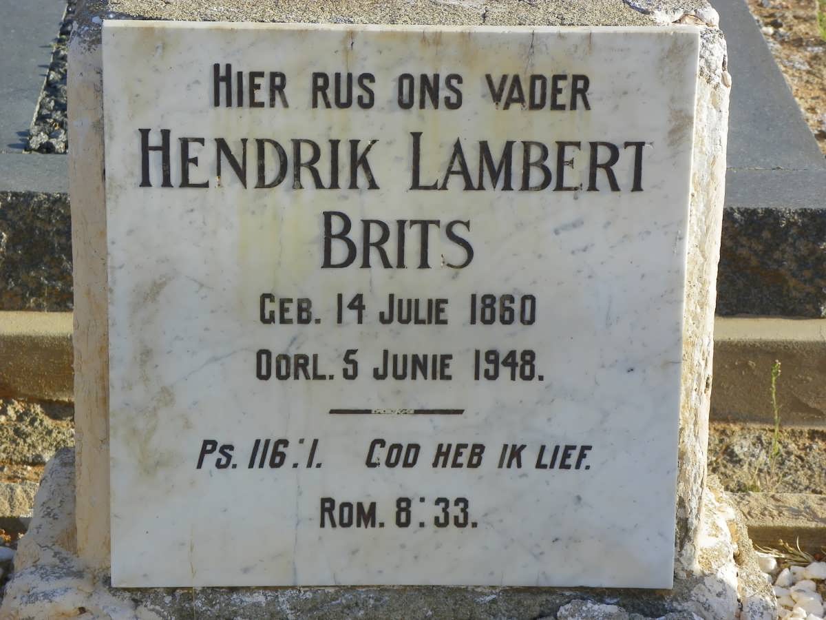 BRITS Hendrik Lambert 1860-1948