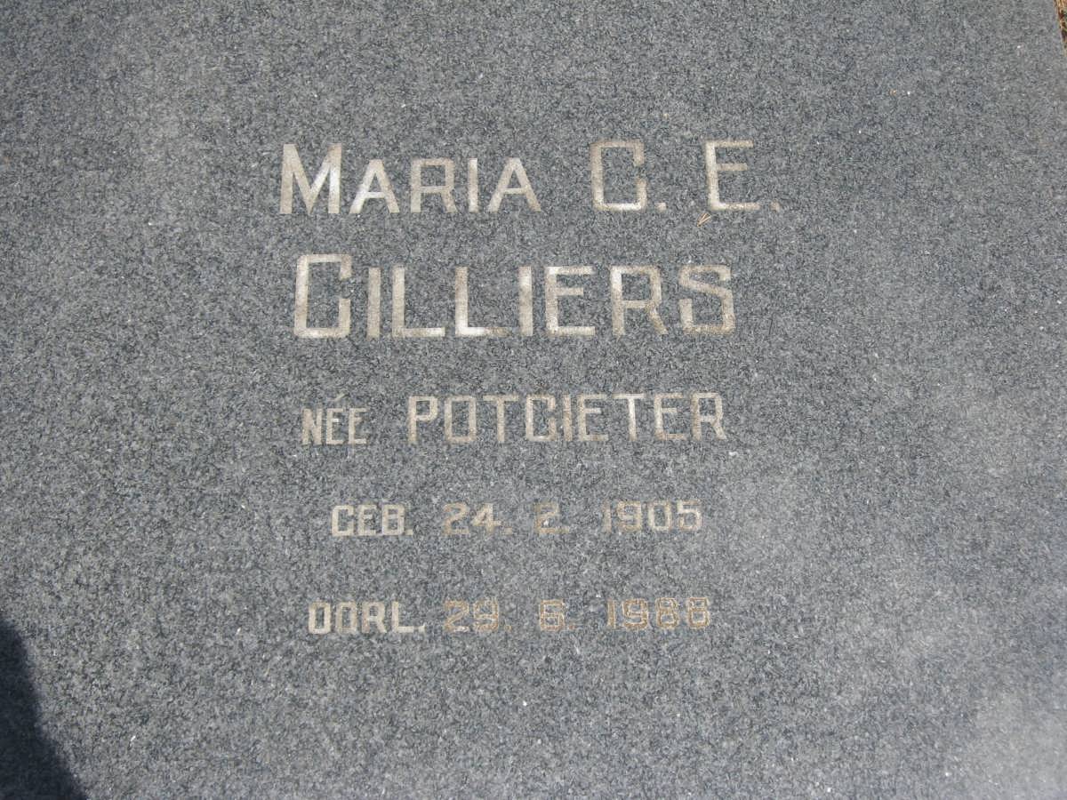 CILLIERS Maria C.E. nee POTGIETER 1905-1986