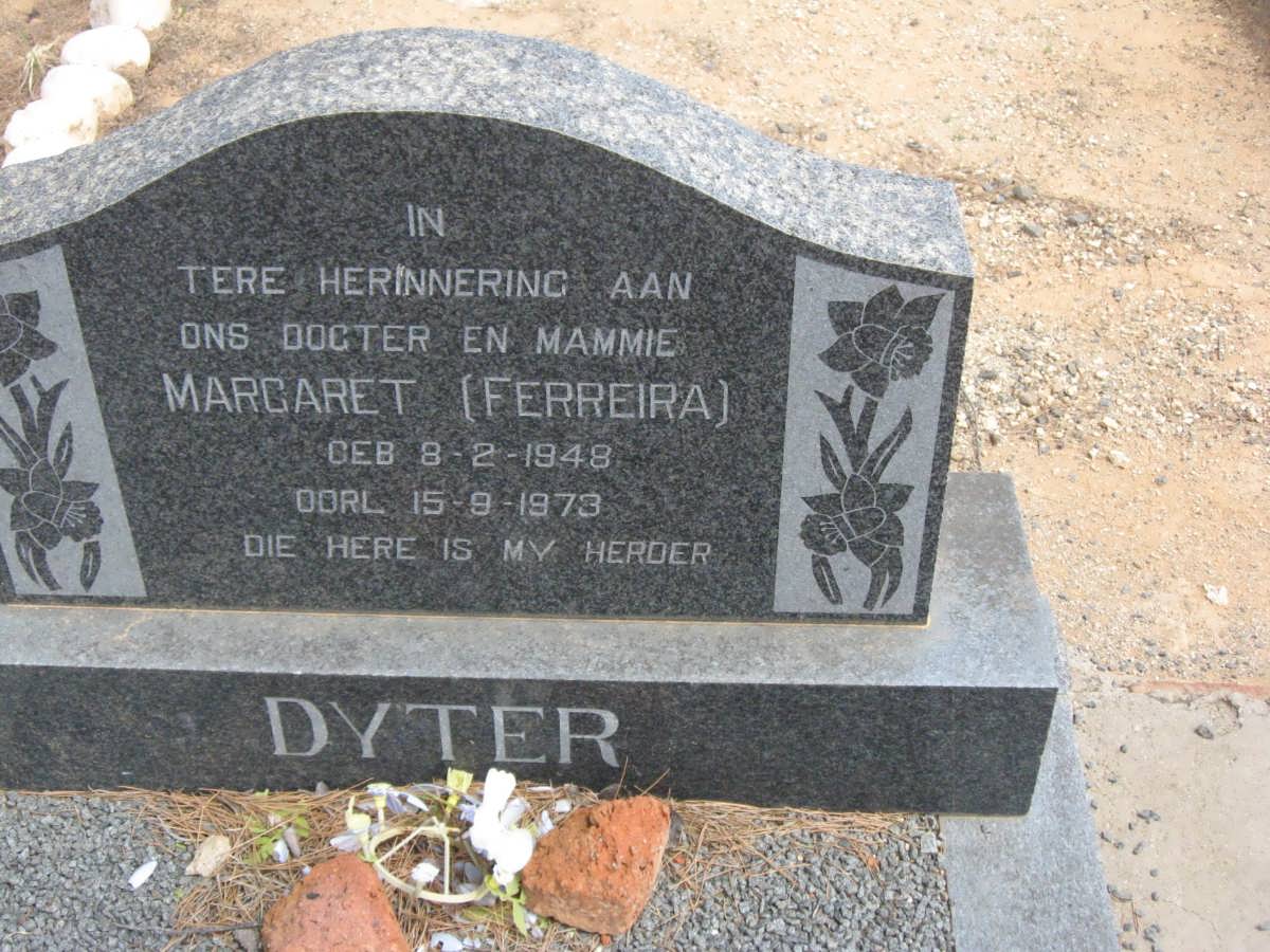 DYTER Margaret nee FERREIRA 1948-1973