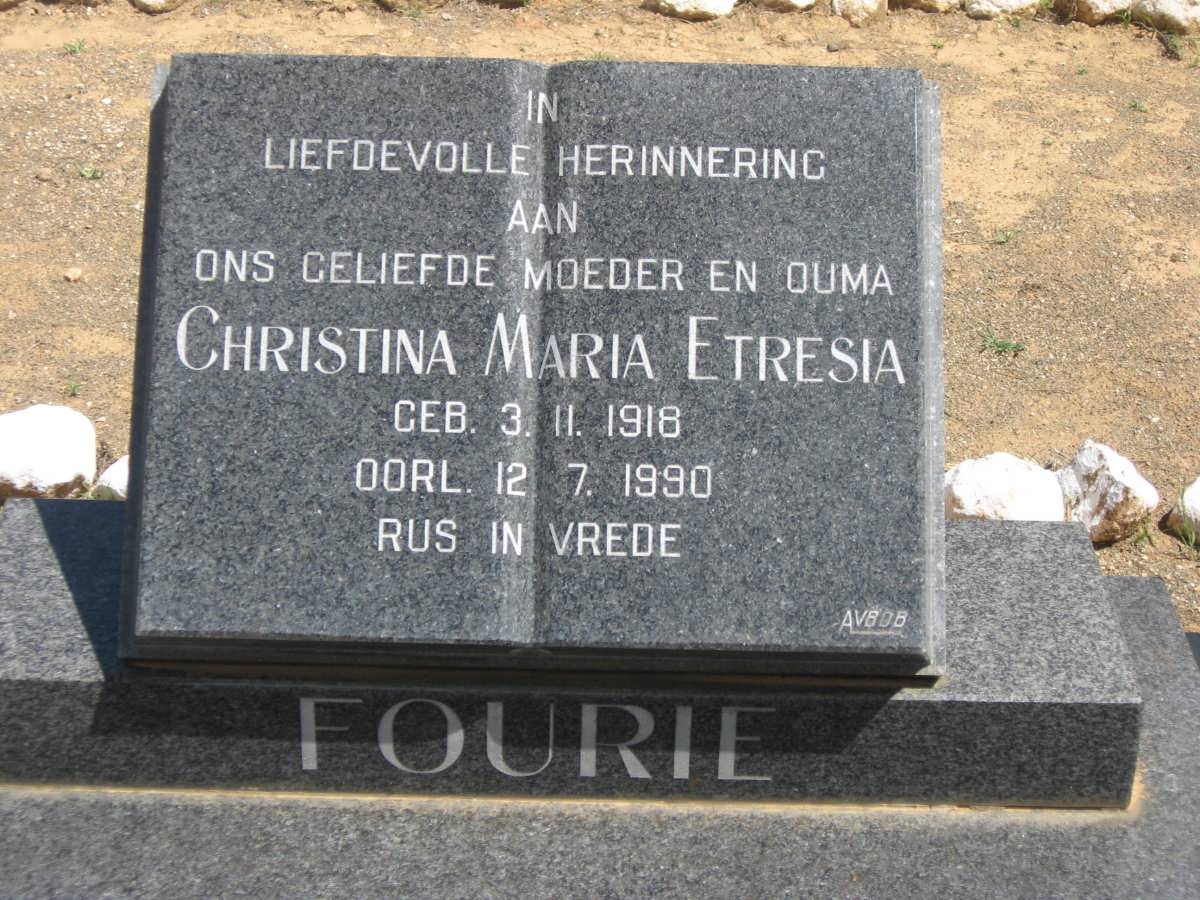 FOURIE Christina Maria Etresia 1918-1990
