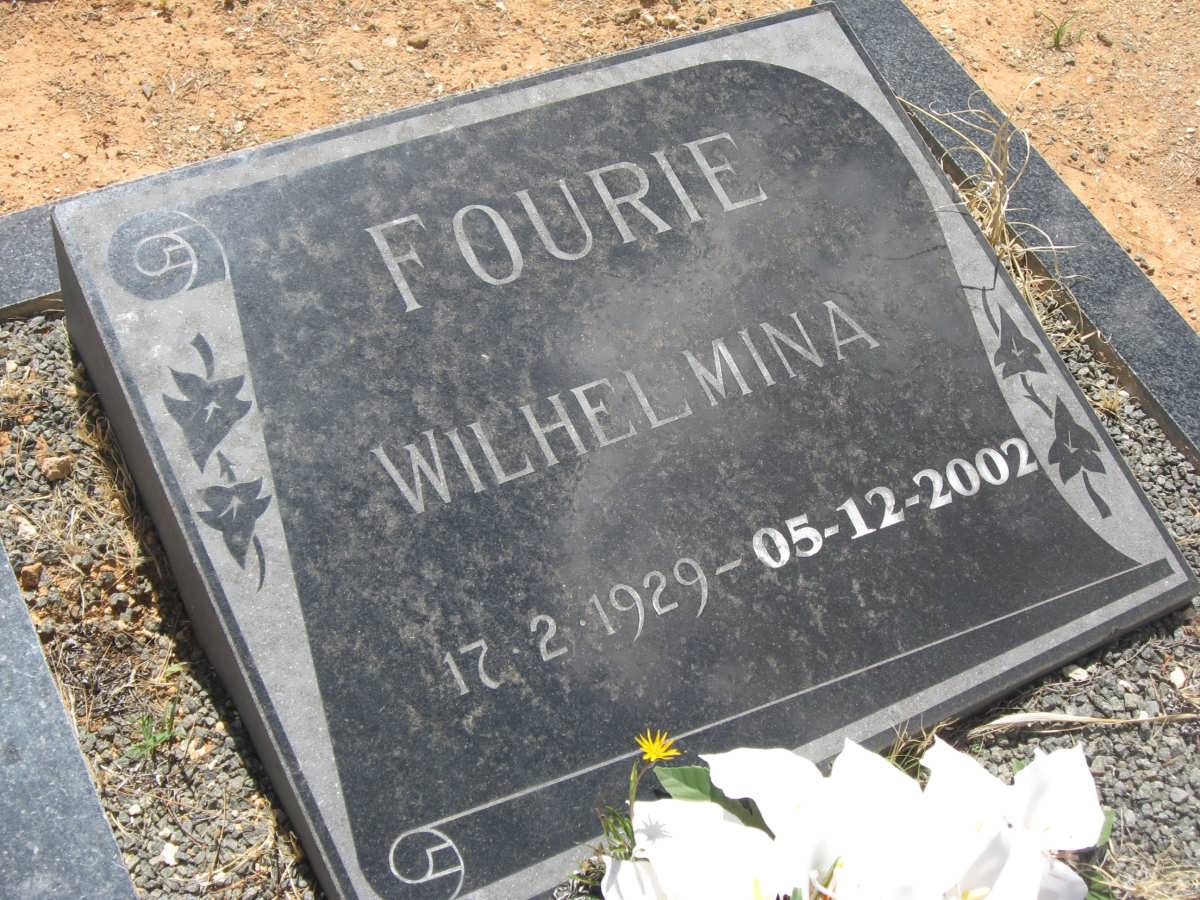 FOURIE Wilhelmina 1929-2002