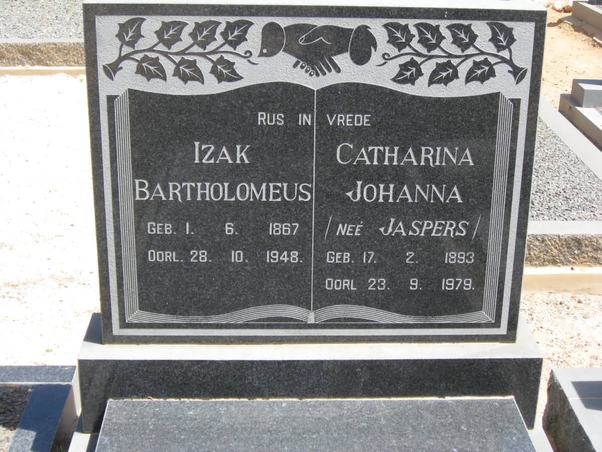 FOURIE Izak Bartholomeus 1867-1948 &amp; Catharina Johanna JASPERS 1893-1979 _1