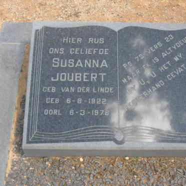 JOUBERT Susanna nee VAN DER LINDE 1922-1978