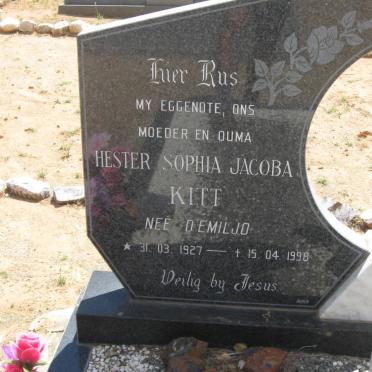 KITT Hester Sophia Jacoba nee D'EMILJO 1927-1998