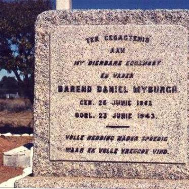 MYBURGH Barend Daniel 1882-1943