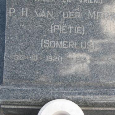 MERWE P.H., van der 1920-1971