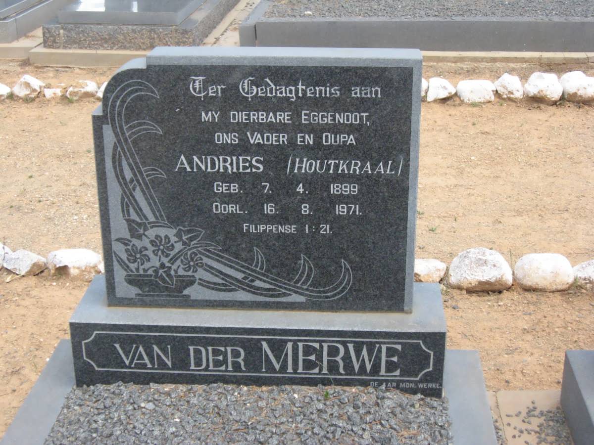 MERWE Andries, van der 1899-1971