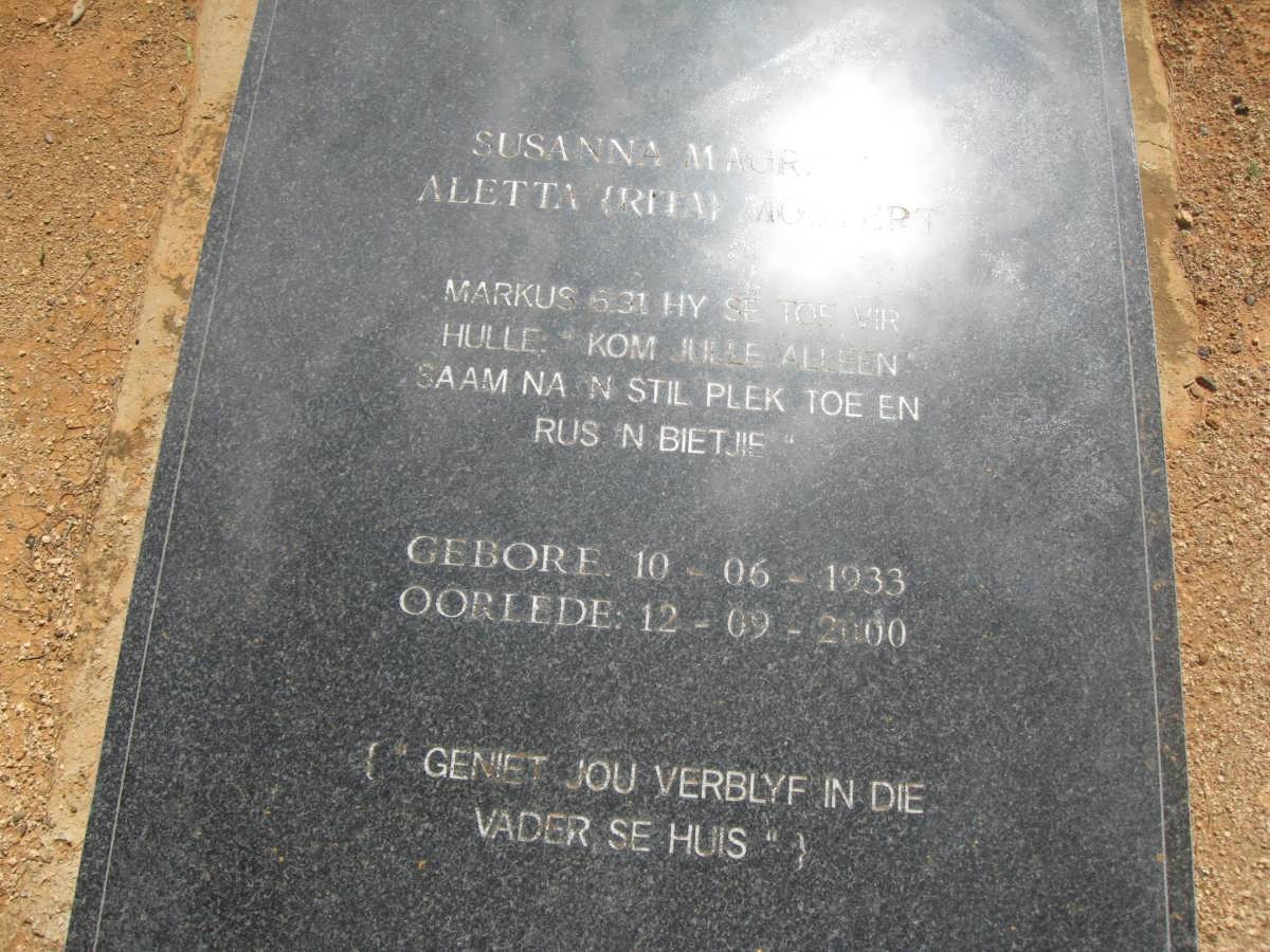 MOSTERT Susanna Magrieta Aletta 1933-2000