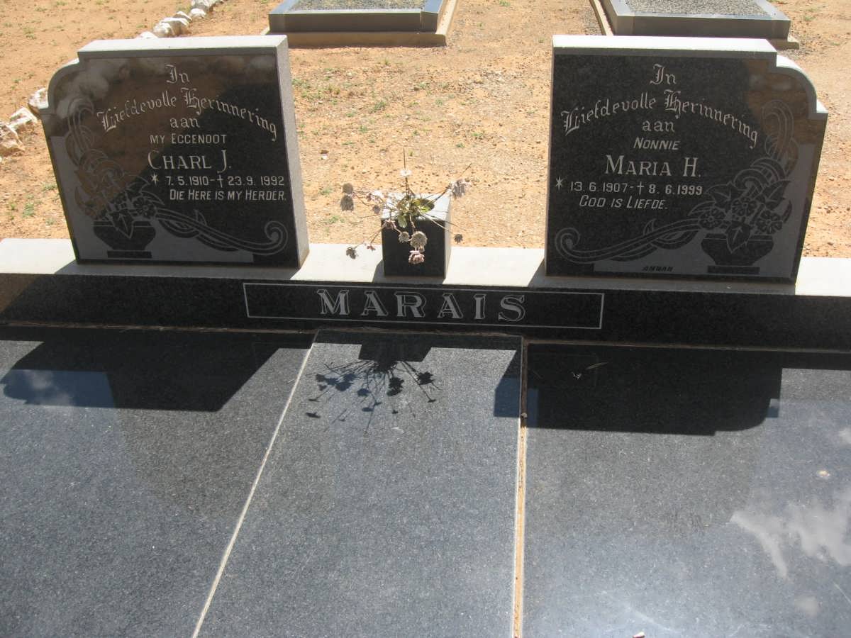 MARAIS Charl J. 1910-1992 &amp; Maria H. 1907-1999