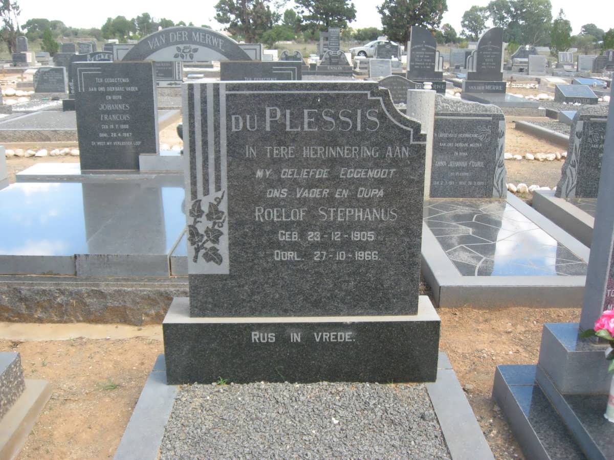 PLESSIS Roelof Stephanus, du 1905-1966