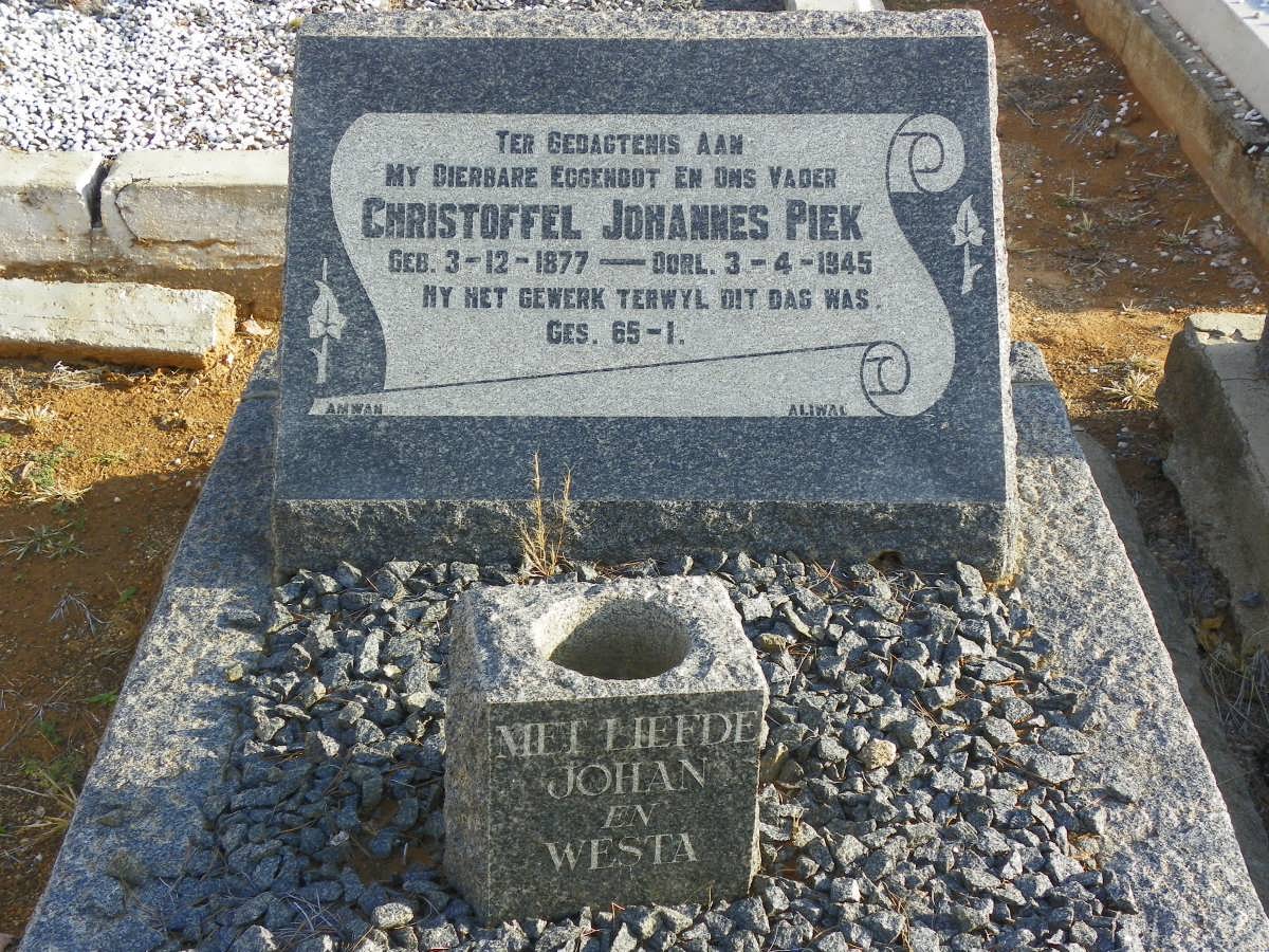 PIEK Christoffel Johannes 1877-1945