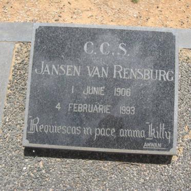 RENSBURG C.C.S., Jansen van 1906-1993