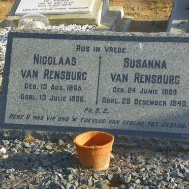 RENSBURG Nicolaas, van 1865-1936 &amp; Susanna 1869-1940